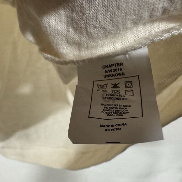 Ch. Carolina Herrera Mens Essential Oversized T Shirt Size Small Beige Crème - Picture 14 of 16